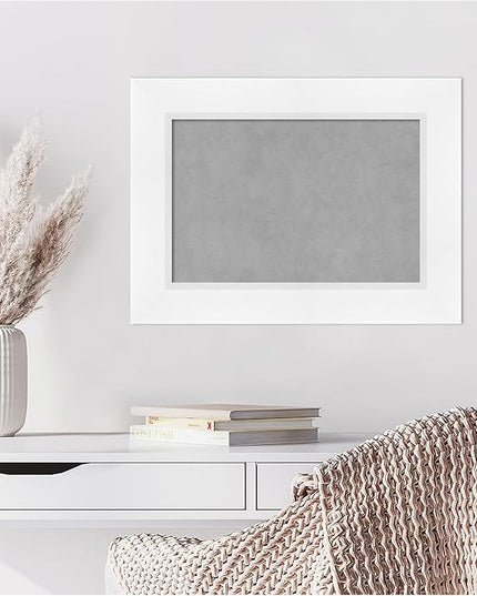 Amanti Art White Framed Magnetic Board 17x23 Small Vision Board for use with Magnets, 100% Metal Sheet to Display Items as Office Decor or for Home Organization in mudroom, Kitchen or Kids Room