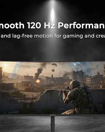 Deco Gear 40” Curved 5K2K Nano IPS Monitor | 5120×2160 UltraWide 21:9 Display, 120 Hz Refresh | 65 W USB-C PD | HDR, Adaptive Sync | Built-in Speakers