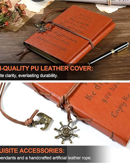 Leather Journal Notebook Retirement Gift For Woman Man, Coworker Going Away, Thank You, Goodbye, Appreciation, Inspirational Gifts For Friend, Employee, Boss, Coworkers (Going away gift)
