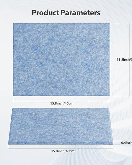 12 Pack Acoustic Panels Self Adhesive Sound Proof Foam, High Density Sound Acoustic Panel, 16X12X0.4 Inch 4:3 Rectangle Panels in Home, Office,Reccording Room,Studio,More(Light Sky Blue)