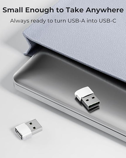 Basesailor USB to USB C Adapter 2 Pack,Type C Female to A Male Cable Converter for Apple Watch Ultra iWatch Series 7 8,iPhone 15 14 13 12 Pro Max Mini,AirPods,iPad 9 Air 4 5,Samsung Galaxy S23 S21 S22