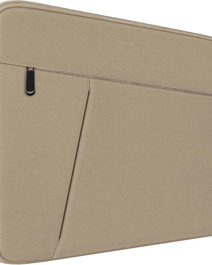 15.6 inch Laptop Sleeve, Shockproof Protective Computer Carrying Cover with Front Pocket, Briefcase Handbags Laptop Case for 15.6 inch HP, Dell, Acer, Asus, Notebook, Khaki