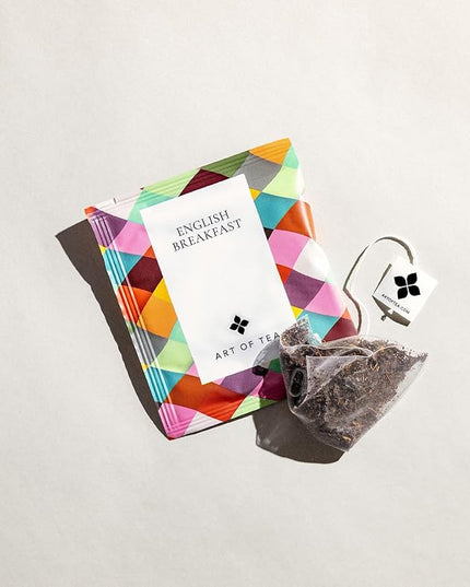 Art of Tea | Organic English Breakfast Tea | 50 Eco Friendly Pyramid Tea Bag Sachet Bulk Box
