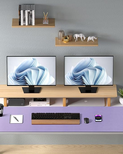 Aothia Faux Leather Desk Mat – Large Mouse Pad, Non-Slip PU Leather Blotter, Waterproof Writing Surface for Office and Home (Lavender, 47.2" x 23.6")