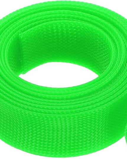 uxcell Expandable Sleeving,2 3/8-inch 10ft Cable Sleeve, Green