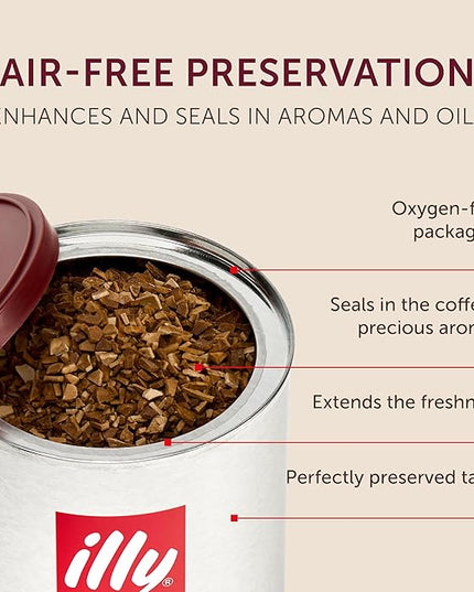 illy Instant Coffee, Intenso Dark Roast, 100% Arabica, Premium Italian Coffee, 3.3oz, 6 Pack