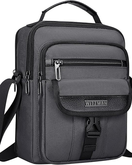WITZMAN Crossbody Bags for Men Travel Shoulder Bag Lightweight Man Purse Small Casual Messenger Bag for Work Traveling