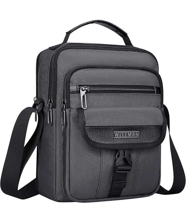 WITZMAN Crossbody Bags for Men Travel Shoulder Bag Lightweight Man Purse Small Casual Messenger Bag for Work Traveling
