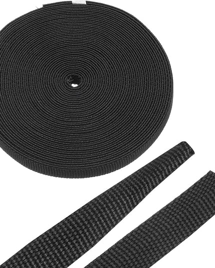 MECCANIXITY Braided Cable Sleeves Heat Shrinkable Fabric Sleeving, 5/16" 33ft Black 2:1 Ratio Heat Shrinkable Cord Protector for Harness Cable, Network Cable Protection, Cable Management
