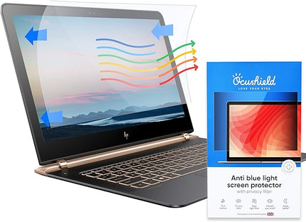 Ocushield 12.5” (16:9) Premium Anti Blue Light Screen Protector with Privacy Filter for Laptops and Computer Monitors - Anti-Glare - Easy Install - Anti-Fingerprint - Reduce Eye Fatigue (277 x 156 mm)