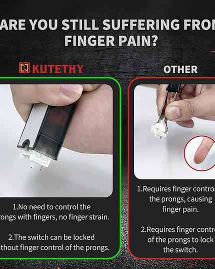 kutethy Twins Switch Puller Keycap Puller for Mechanical Keyboard, DIY Tool Easily Remove and Replace Gaming Keyboard Switches and keycaps(Black