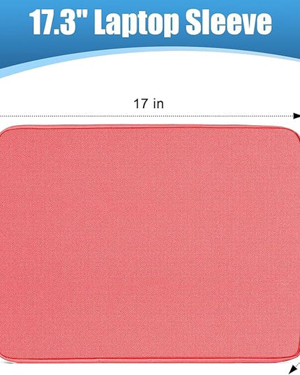 Ctemnpho 17.3inch Portable Monitor Case Storage Bag, Portable Computer Cover Bag with Pocket Zipper for 17.3inch Monitor, Laptop Notebook Computer Gaming Display Protective Travel (Pink)