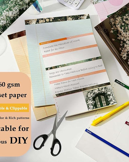 Scrapbook Paper,24 Sheets 6"x 6" Decorative Papers,Single-Sided Vivid Origami Decoupage Paper for Card Making,DIY Album, Hand Account & Travel Diary Craft Projects,Palace Door