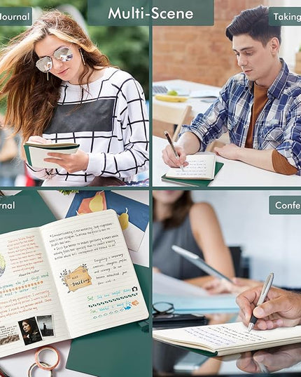 36 Pack Soft Cover Journal Bulk, Feela Lined Blank Travel Journal for Women Men Writing, Notebooks College Ruled for Work, Note Taking Notebook School Business Supplies, 8.2” x 5.5”, A5, Dark Green