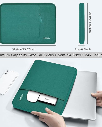 Hseok Laptop Case 15.6 Inch Sleeve, Shockproof Protective Water Repellent with Accessory Pocket,Compatible with Mac Pro 16 inch 2025-2019, Sleeve Bag for Most 15 15.6 16 Notebooks,D01E01