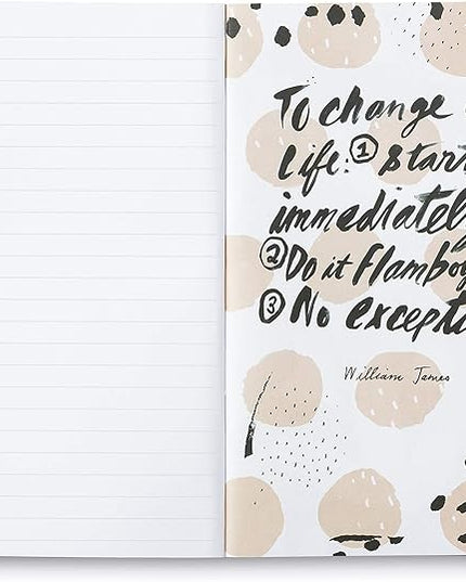 Compendium Softcover Journal - Life is Always Now. – A Write Now Journal with 128 Lined Pages, 5″W x 8″H