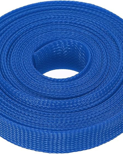 uxcell Expandable Sleeving, 1-inch 25ft Cable Sleeve, Blue