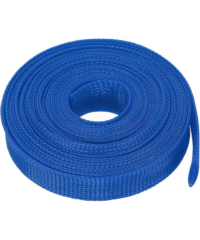 uxcell Expandable Sleeving, 1-inch 25ft Cable Sleeve, Blue