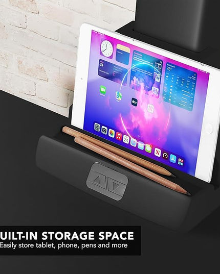 Mount-It! Double Monitor Electric Standing Desk Converter - 2 Screens Stand Up Desk Riser - Height Adjustable Desktop & 2 Mounts for Screens up to 32", Sit-Stand Convertor for Home, Office, School