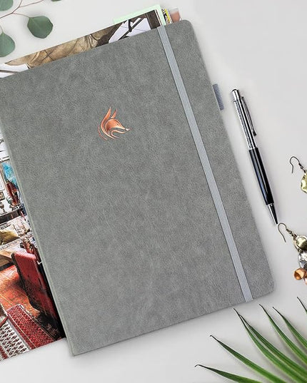Clever Fox Planner Pro Premium – Luxurious Weekly & Monthly Planner with Budget Organizer for Productivity & Goals, Undated, A4 (Gray)
