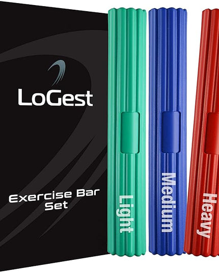 Logest Twist Hand Exerciser Bars for Physical Therapy - Relieves Tendonitis Pain & Improve Grip Strength - Tennis Elbow, Golfer's Elbow, Tendonitis, Wrist, Forearms Pain Relief Hand Therapy Bar