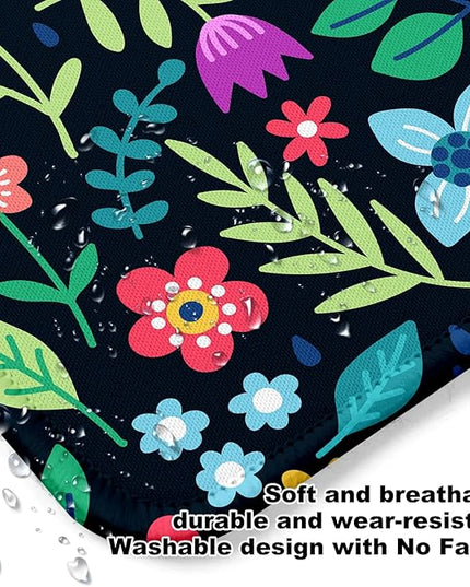 Flower Square Mouse Pad,Non-Slip Rubber Base Mouse Pad,Home Office Decoration Desktop Accessory,Laptop Mouse Pad for Office Laptops,9.4x7.8x0.12inch 9