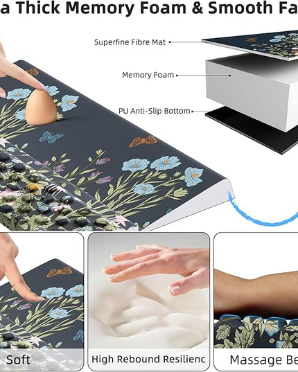 Ospelelf Keyboard Stand Pad with Wrist Rest, Comfy Ergonomic Keyboard Riser Holder for Office Home