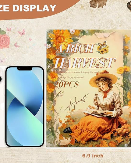 Auguro Scrapbook Stickers 20 Sheets 240 Pre-Cut Washi Stickers for Journaling PET Transparent Book Sticker Sunflower Sticker Decorative or DIY Paper Crafts, Arts and Crafting Projects