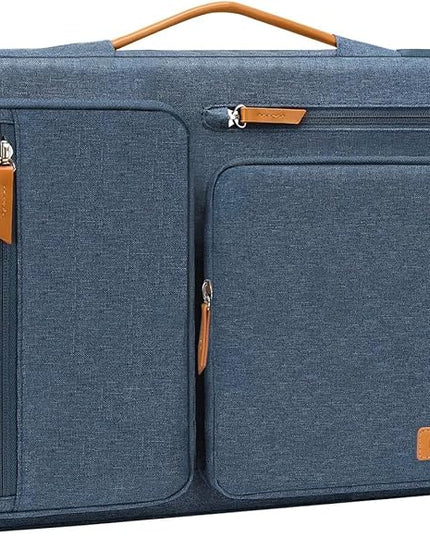 MOSISO 360 Protective Laptop Case 14 inch, 14 inch Laptop Sleeve Compatible with HP Lenovo Dell ASUS Acer, HP, Dell Latitude, Lenovo, Side Open Carrying Case with 4 Zipper Pockets&Handle, Haze Blue