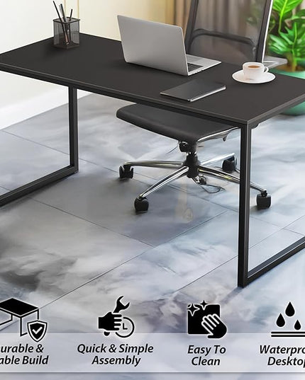 SHW Mission 32-Inch Home Office Computer Desk, Black