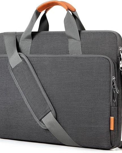 17 17.3 18 inch Laptop Computer PC Shoulder Bag Carrying Case, Water-Repellent Fabric Briefcase, Lightweight Toploader, Business Casual or School
