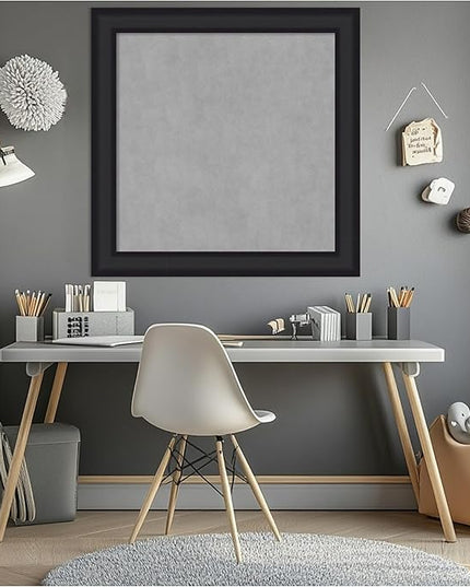 Amanti Art Black Framed Magnetic Board 29x29 Medium Vision Board for use with Magnets, 100% Metal Sheet to Display Items as Office Decor or for Home Organization in mudroom, Kitchen or Kids Room