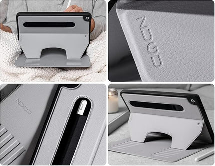 ZUGU CASE for 10.2 Inch iPad 7th / 8th / 9th Generation Case (2021/2020/2019), Protective, Thin, Sleek Design, Magnetic Stand, Sleep/Wake Cover, Magnetic Cover, Arctic Gray