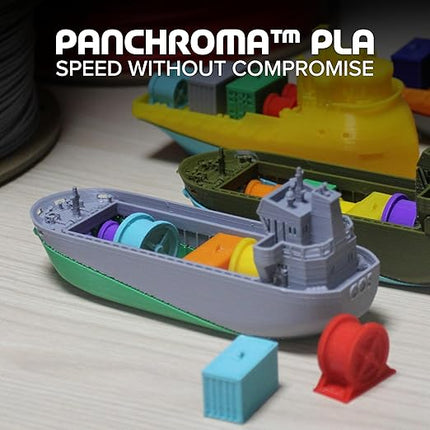 Panchroma PLA Grey 3D Printer Filament, 1.75mm, 1kg Spool, Easy to Print, High Speed Printing, Tangle Free, AMS Compatible, Perfect for Toys, Decor, Miniatures, Models & Cosplay