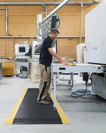 Nisorpa Anti Fatigue Mats Industrial 2' x 7' Ergonomic Standing Mat 15/16" Extra Thick Kitchen Rugs for Standing Heavy Duty Commercial Diamond Plate - Safety Support for Leg & Back Pain
