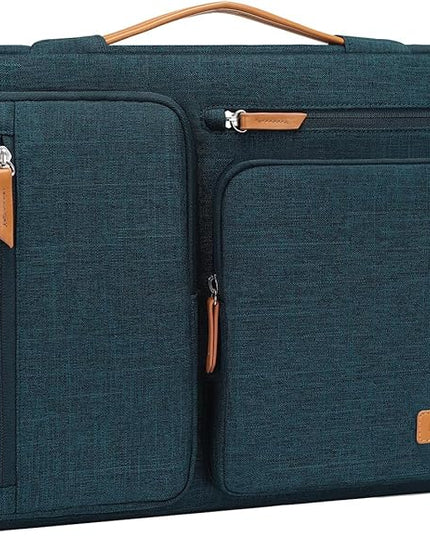 MOSISO 360 Protective Laptop Case 15 inch, 15 inch Laptop Sleeve Compatible with MacBook Air M4 M3 M2 2025 2024 2023, Dell XPS Plus, Side Open Carrying Case with 4 Zipper Pockets&Handle, Teal Green