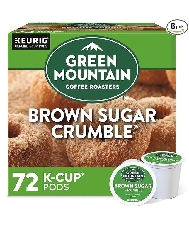 Green Mountain Coffee Roasters Brown Sugar Crumble Keurig Single-Serve K-Cup pods, Medium Roast Coffee, 72 Count