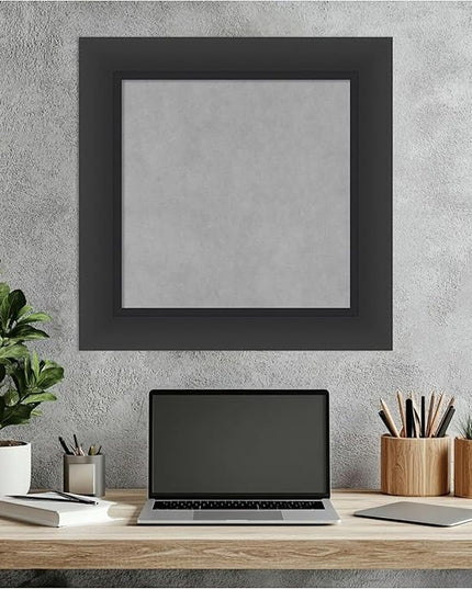 Amanti Art Black Framed Magnetic Board 21x21 Small Vision Board for use with Magnets, 100% Metal Sheet to Display Items as Office Decor or for Home Organization in mudroom, Kitchen or Kids Room