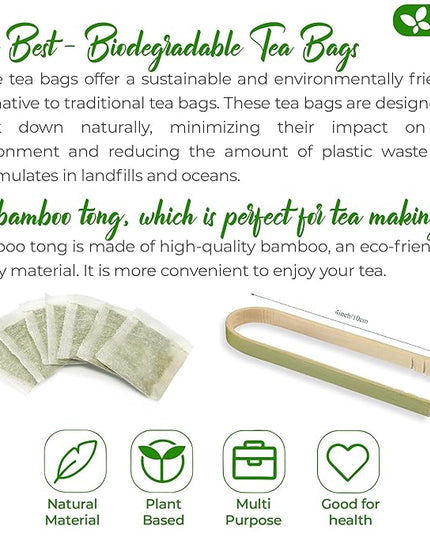 FreshDrinkUS, Premium Tulsi Peppermint Herbal Tea – 75 Tea Bags, 100% Natural, Blend of Tulsi Holy Basil Leaves, and Peppermint Leaves. Made with Natural Material Tea Bags. No Sugar, Vegan.