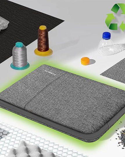 Slim Laptop Case 13.3 14 inch Sleeve, Rainproof & Shockproof Carrying Case for Notebooks Compatible with MacBook Pro 14" and All Models 13.3" MacBook Air/Pro, Most Popular 13"-14" PC,Dark Gray