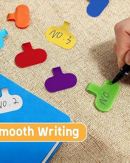 Cable Labels Tags: 32 Pcs Reusable Write-On Cord Tags, 8-Color Wire Organizer Ties for Electronics Cable Management and Identification