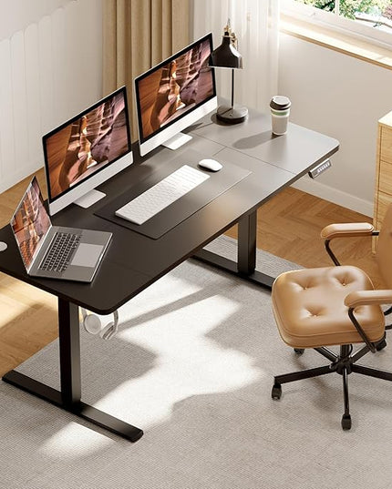 Adjustable Standing Desk, Large 79x31 Inches Standing Desk with Cable Management, Home Office Computer Desk with Memory Preset & Charging USB Port & Sedentary Reminder