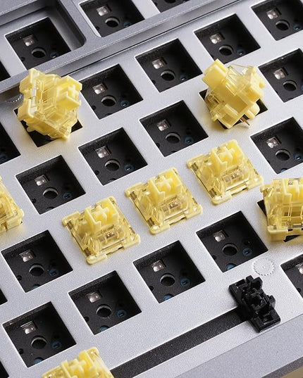 Akko V3 Creamy Yellow Pro Keyboard Switch with Dustproof Stem for Mechanical Gaming Keyboard, 5-Pin 50gf Linear Switches (45pcs)