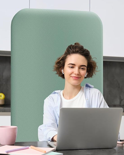 DECOLAB Standing Room Divider, Space Privacy Partition, Portable Wall Panel for Studio Apartment, Office, Home, Classroom, Scratch Resistance, 29"x65", Aqua