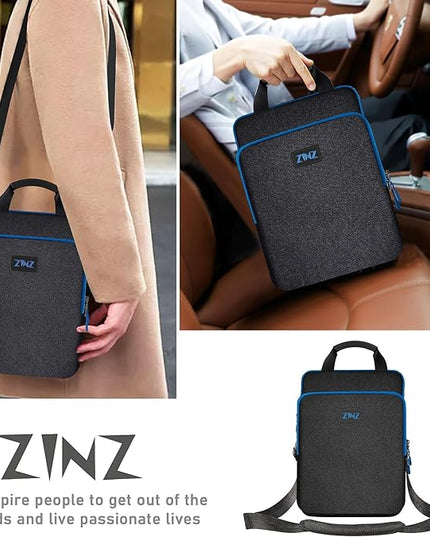 ZINZ Slim & Expandable Case 12.9 13 inch Travel Laptop Shoulder Bag for MacBook Air 13" M4/M3/M2/M1, MacBook Pro 13" M2/M1, iPad Pro 12.9"/13"/11", iPad Air 13",B01K03