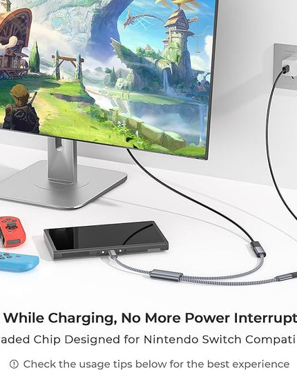 Basesailor USB C to HDMI Adapter,Type C to 4K HDMI with 100W PD Charger Multiport Converter,Compatible with Nintendo Switch,Steam Deck,iPhone 17 16 15,MacBook,iPad,Samsung S25 and Display Mode Devices