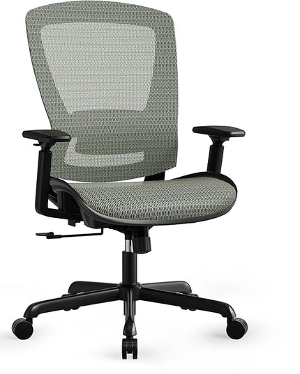 ELABEST T96 Mesh Office Chair,Ergonomic Computer Desk Chair,Sturdy Task Chair- Adjustable Lumbar Support & Armrests,Tilt Function,Comfort Wide Seat,Swivel Home Office Chair