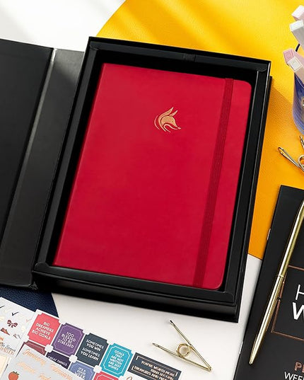 Clever Fox Planner Premium Edition – Undated Luxurious Weekly & Monthly Planner to Increase Productivity and Hit Your Goals – Organizer – Start Anytime, A5, Lasts 1 Year, Red (Weekly)