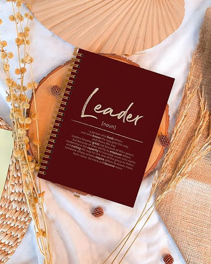 OXW Red Meeting Notebooks for Work, Leadership Gifts Office Work Notebook Journal for Writing Note Taking, Thank You Gifts for Women Men Boss Leader Mentor Manager Principal, 5.5"x8.3"