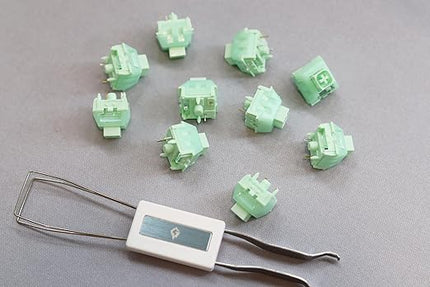 Glacier Kailh Four Seasons Box Switch Pre-lubed 5-pin Switches Set for Mechanical Keyboard with Free Key Caps/Switches Puller Included (Spring, 35 PCs)